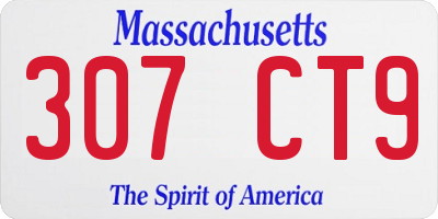 MA license plate 307CT9