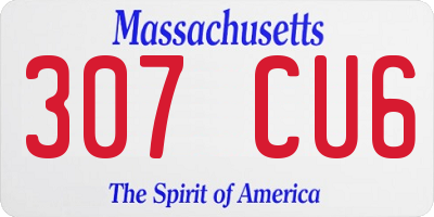 MA license plate 307CU6