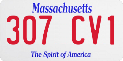 MA license plate 307CV1