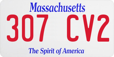 MA license plate 307CV2
