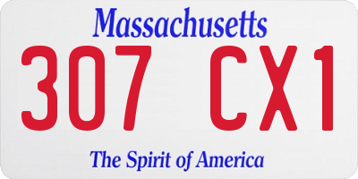 MA license plate 307CX1