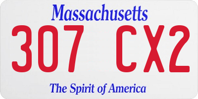 MA license plate 307CX2