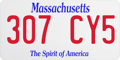 MA license plate 307CY5