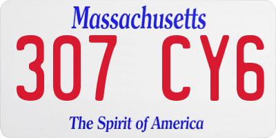 MA license plate 307CY6