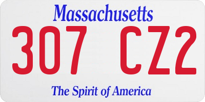 MA license plate 307CZ2