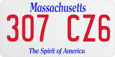 MA license plate 307CZ6