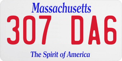 MA license plate 307DA6