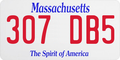 MA license plate 307DB5