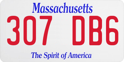 MA license plate 307DB6