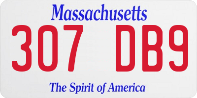 MA license plate 307DB9