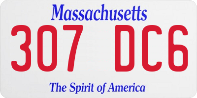 MA license plate 307DC6