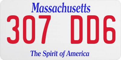 MA license plate 307DD6