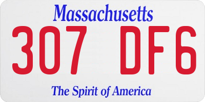 MA license plate 307DF6