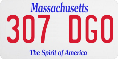 MA license plate 307DG0