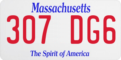 MA license plate 307DG6