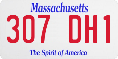 MA license plate 307DH1