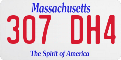 MA license plate 307DH4
