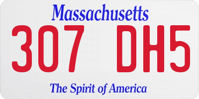 MA license plate 307DH5