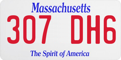 MA license plate 307DH6