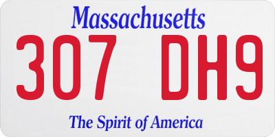 MA license plate 307DH9