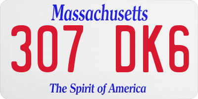 MA license plate 307DK6