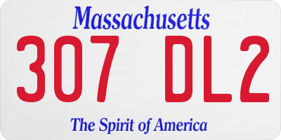 MA license plate 307DL2