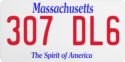 MA license plate 307DL6