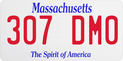 MA license plate 307DM0