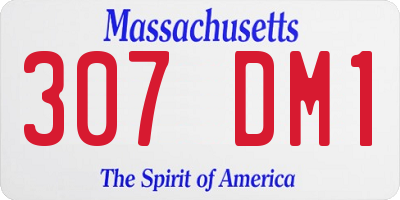MA license plate 307DM1