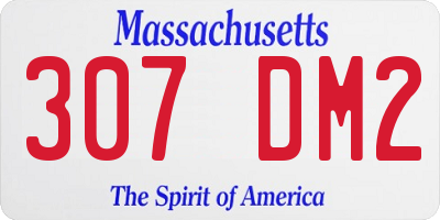 MA license plate 307DM2