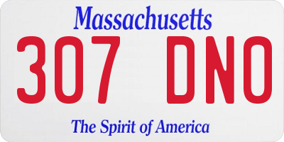 MA license plate 307DN0