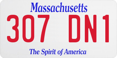 MA license plate 307DN1