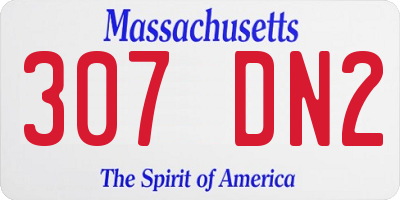 MA license plate 307DN2