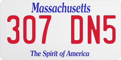 MA license plate 307DN5