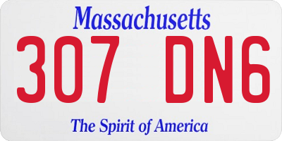 MA license plate 307DN6