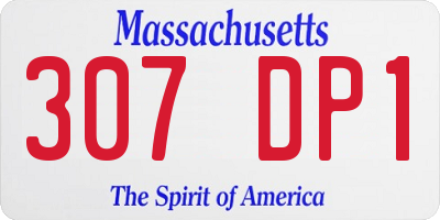 MA license plate 307DP1