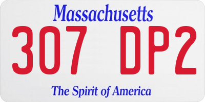 MA license plate 307DP2