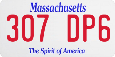 MA license plate 307DP6