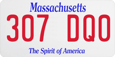 MA license plate 307DQ0
