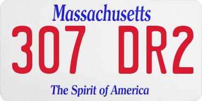 MA license plate 307DR2