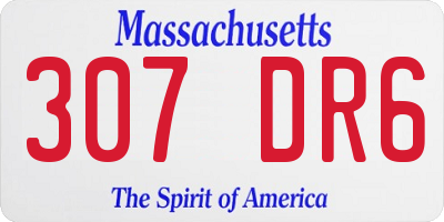 MA license plate 307DR6