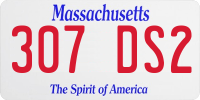 MA license plate 307DS2