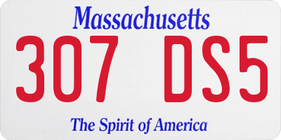 MA license plate 307DS5