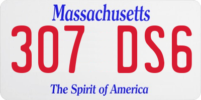 MA license plate 307DS6