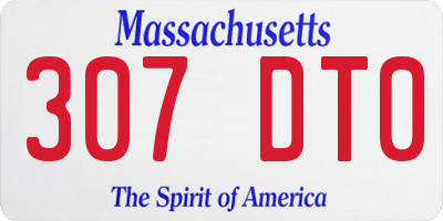 MA license plate 307DT0