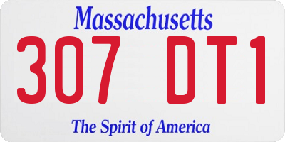 MA license plate 307DT1