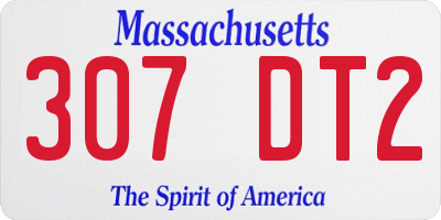MA license plate 307DT2