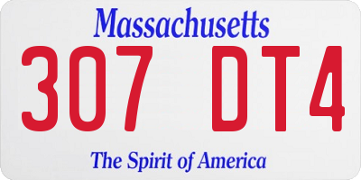 MA license plate 307DT4