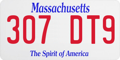 MA license plate 307DT9