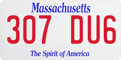 MA license plate 307DU6